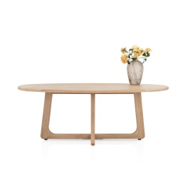 [na zamówienie] Ekskluzywny Stół Jadalniany ALMORA 210 cm – Blat z Litego Dębu Natural Sand – Unikalna Podstawa Modern Vintage