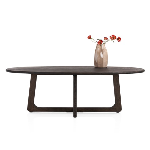 [na zamówienie]Ekskluzywny Stół Jadalniany ALMORA 240 cm – Blat z Litego Dębu Basalt – Podstawa Modern Vintage