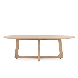 [na zamówienie] Ekskluzywny Stół Jadalniany ALMORA 240 cm – Blat z Litego Dębu Natural Sand – Podstawa Modern Vintage