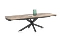 [na zamówienie] Rozkładany Stół Jadalniany PAVALON 200–278 cm – Blat HPL Primo Laminato Driftwood – Centralna Noga Designerska