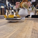 [R, od ręki] Rozkładany Stół Jadalniany PAVALON 200–278 cm – Blat HPL Primo Laminato Driftwood – Centralna Noga Designerska