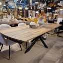 [R, od ręki] Rozkładany Stół Jadalniany PAVALON 200–278 cm – Blat HPL Primo Laminato Driftwood – Centralna Noga Designerska