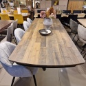 [R, od ręki] Rozkładany Stół Jadalniany PAVALON 200–278 cm – Blat HPL Primo Laminato Driftwood – Centralna Noga Designerska