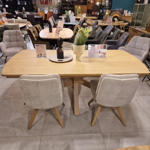 [na zamówienie] Stół rozkładany NYON Henders & Hazel 200-280x100 cm, fornir dębowy, kolor Natural Sand
