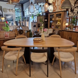 [R, od ręki] Stół Xooon Arawood 240 x 120 cm natural noga Hexagon