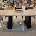 [R, od ręki] Stół Xooon Arawood 240 x 120 cm natural noga Hexagon