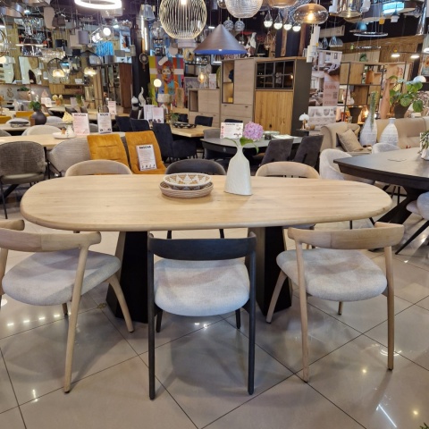 [R, od ręki] Stół Xooon Arawood 240 x 120 cm natural noga Hexagon
