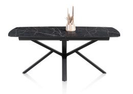 [M, od ręki defekt #1] ONYX Stół Henders& Hazel Palace ciemny marmur 190+ 60 x 110 cm pająk