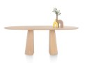 Organiczny Stół Jadalniany TRENTON 210x105 cm - Lity Fornir Dębowy Naturel - Nogi Stożkowe Premium - Henders & Hazel