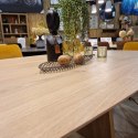 Organiczny Stół Jadalniany TRENTON 210x105 cm - Lity Fornir Dębowy Naturel - Nogi Stożkowe Premium - Henders & Hazel