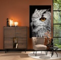 Wielkoformatowy Obraz Szklany SHARP PRINT 180 x 120 cm – Close-up Sowa – Designerska Rama – Coco Maison