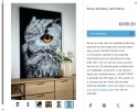 Wielkoformatowy Obraz Szklany SHARP PRINT 180 x 120 cm – Close-up Sowa – Designerska Rama – Coco Maison