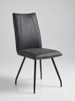 Krzesło Jadalniane MONACO – Tapicerka Microleather Corsica – Metalowe Czarne Nogi – Henders & Hazel