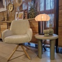 Designerski Metalowy Stolik Pomocniczy PABLO Średnica 50 cm Matowy – Coco Maison