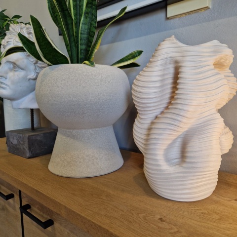 Waza Organiczna RINUS 41 cm – 3D Relief z Polyresinu – COCOmaison®