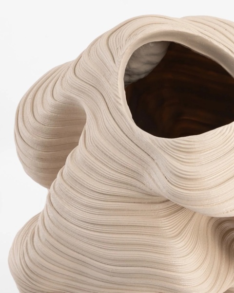 Waza Organiczna RINUS 41 cm – 3D Relief z Polyresinu – COCOmaison®