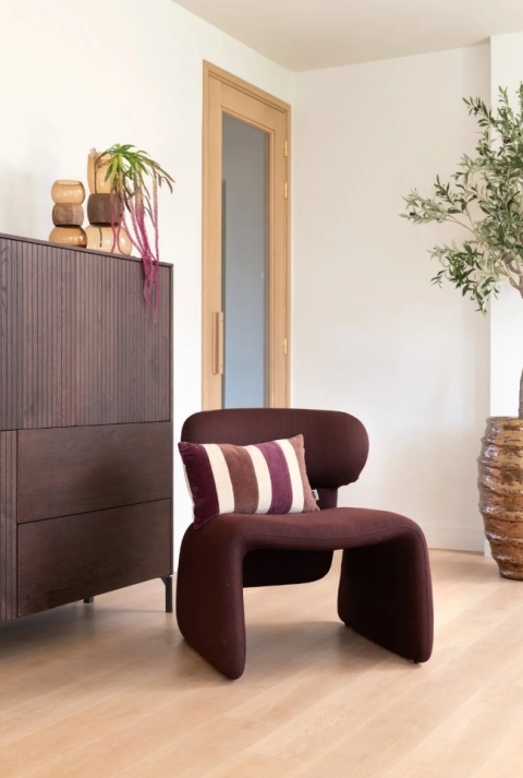 Fotel Wypoczynkowy LIVA – Tkanina Bordeaux – COCOmaison®