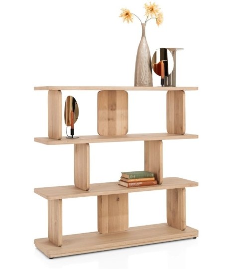 Regał Otwarty / Roomdivider AZULAAR 120 cm - Jasny Dąb Natural Sand - Henders & Hazel