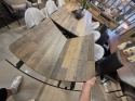 [na zamówienie] Rozkładany Stół Jadalniany PAVALON 200–278 cm – Blat HPL Primo Laminato Driftwood – Centralna Noga Designerska