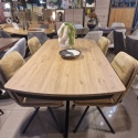 [na zamówienie] Rozkładany Stół Jadalniany PAVALON 200–278 cm – Blat HPL Primo Laminato Natural – Centralna Noga Designerska