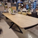[na zamówienie] Rozkładany Stół Jadalniany PAVALON 200–278 cm – Blat HPL Primo Laminato Natural – Centralna Noga Designerska