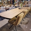 [na zamówienie] Rozkładany Stół Jadalniany PAVALON 200–278 cm – Blat HPL Primo Laminato Natural – Centralna Noga Designerska