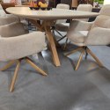 [na zamówienie] Stół do jadalni Himalaya 210 x 120 cm - owalny blat ceramiczny, dębowa podstawa (Henders & Hazel)