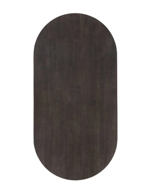 [od ręki] Dębowy stół do jadalni HENDERS & HAZEL RAVELLO (120 × 270 cm) - blat z litego drewna, kolor Basalt, Platinum Lak