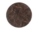 Stół barowy / hokerowy okrągły HENDERS & HAZEL CALETTA 120 cm – Primo Laminato (HPL) Marble Brown, kremowa metalowa noga