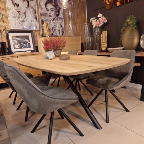 (R, od ręki) Stół Xooon Arvada 220 x 110 cm Oval lity dąb