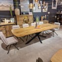 [przykłady realizacji] Stół industrialny rozkładany ASPEN 200-278 cm, blat lity dąb, noga pająk