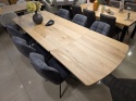 [od ręki] Stół industrialny rozkładany ASPEN 200-278 cm, blat lity dąb, noga pająk