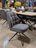[od ręki] Stół industrialny rozkładany ASPEN 200-278 cm, blat lity dąb, noga pająk