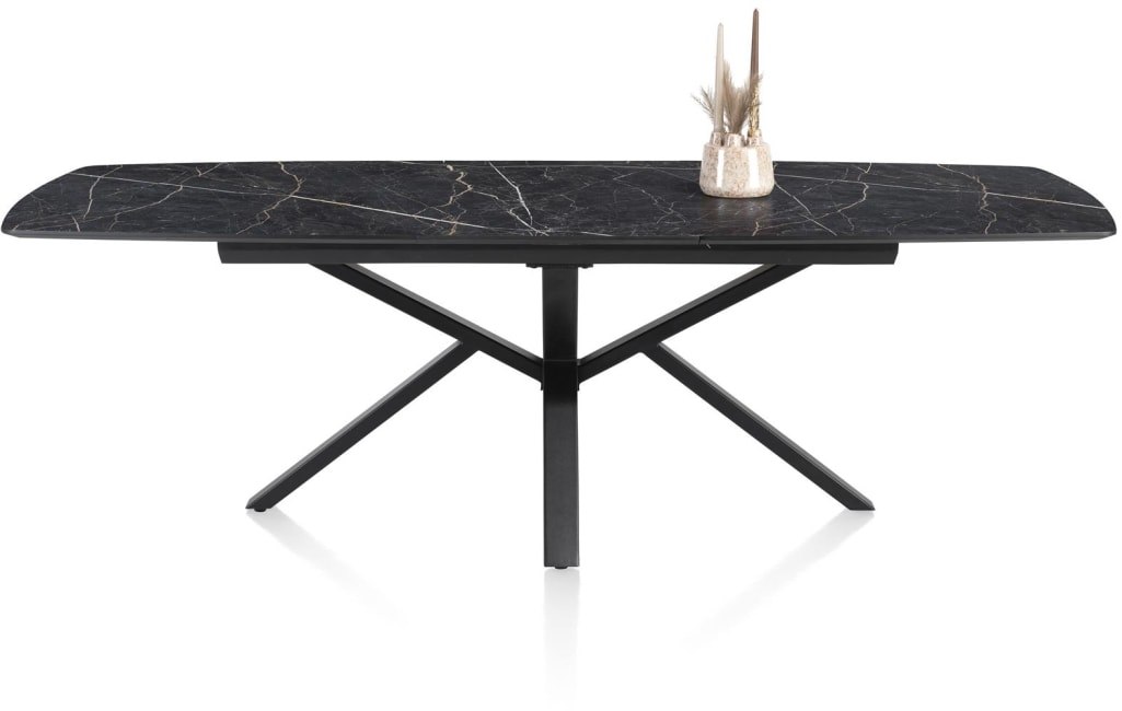 Henders and Hazel - Palace - uitschuiftafel 190 (+ 60) x 110 cm - centrale poot - Onyx